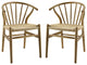 Flourish Spindle Wood Dining Side Chair Set of 2 - Natural