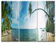 "Tropical Beach Panorama" Photography Metal Wall Art, 3 Panels, 36"x28"
