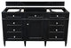 Brittany 60" Single Vanity, Black Onyx, No Top