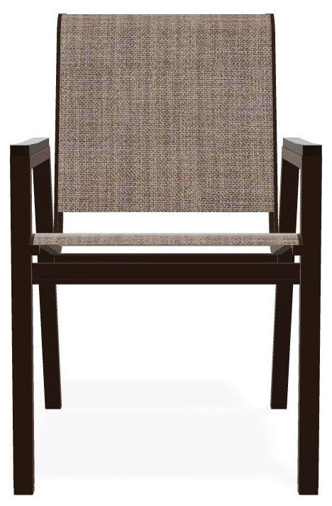 Bazza Sling Stackable Outdoor Dining Chair, Augustine Fennel/Kona