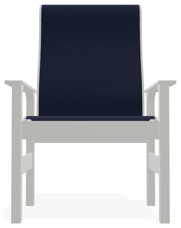 Leeward Sling Outdoor Armchair, Navy/Snow