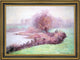 John Ottis Adams a Misty Morning on the Mississinewa Framed Canvas Print, 18"x27