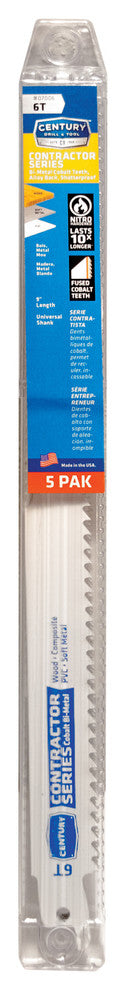 Contractor Series Reciprocating Saw Blades, Set of 5
