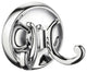Villa Double Towel Hook Polished Chrome