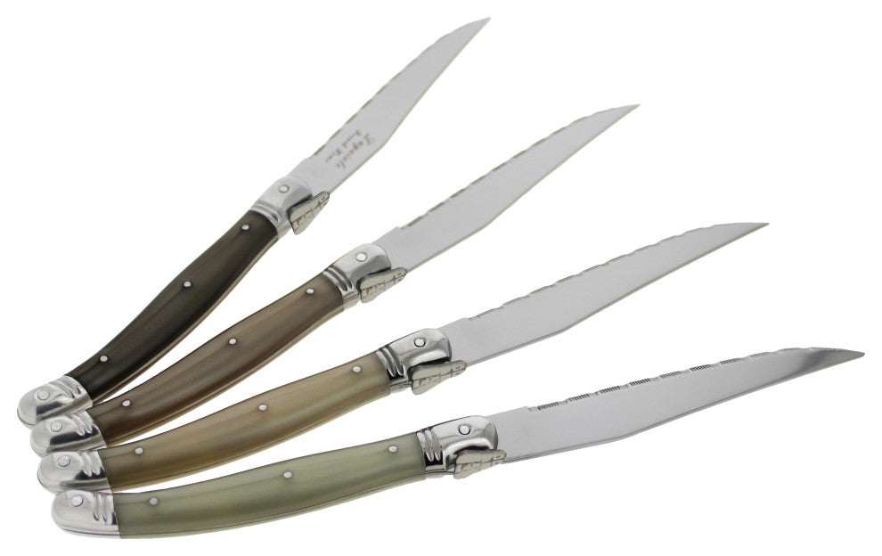 Laguiole Neutral Tones Steak Knives, Set of 4