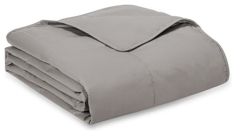 Cottonpure 100% Sustainable Cotton Filled Blanket, Gray, King