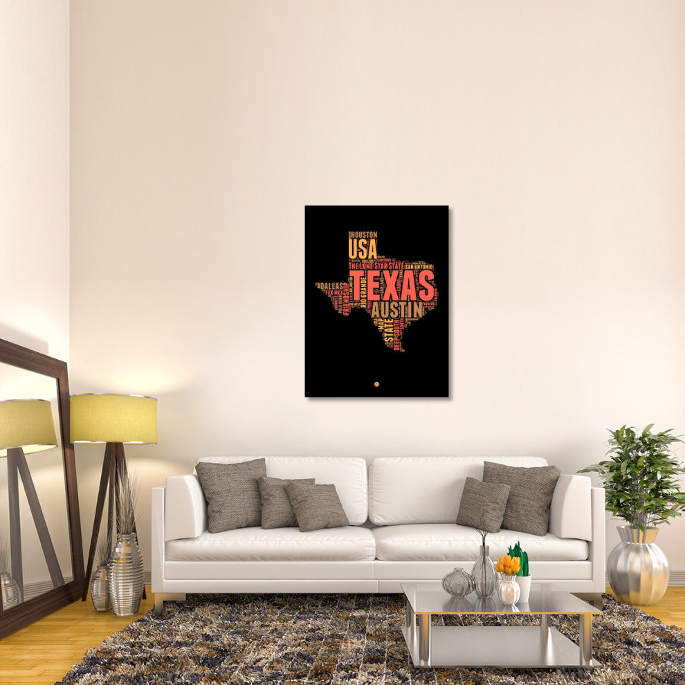 "Texas Word Cloud 1" Fine Art Print