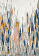 Abani Porto Contemporary Orange And Blue Abstract Area Rug, 3'x5'
