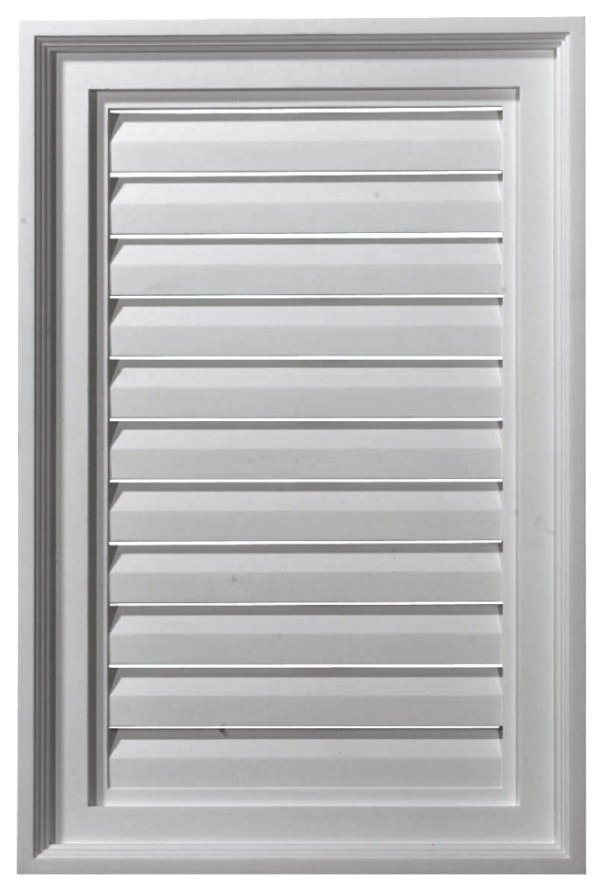 16"W x 24"H Vertical Gable Vent Louver, Functional