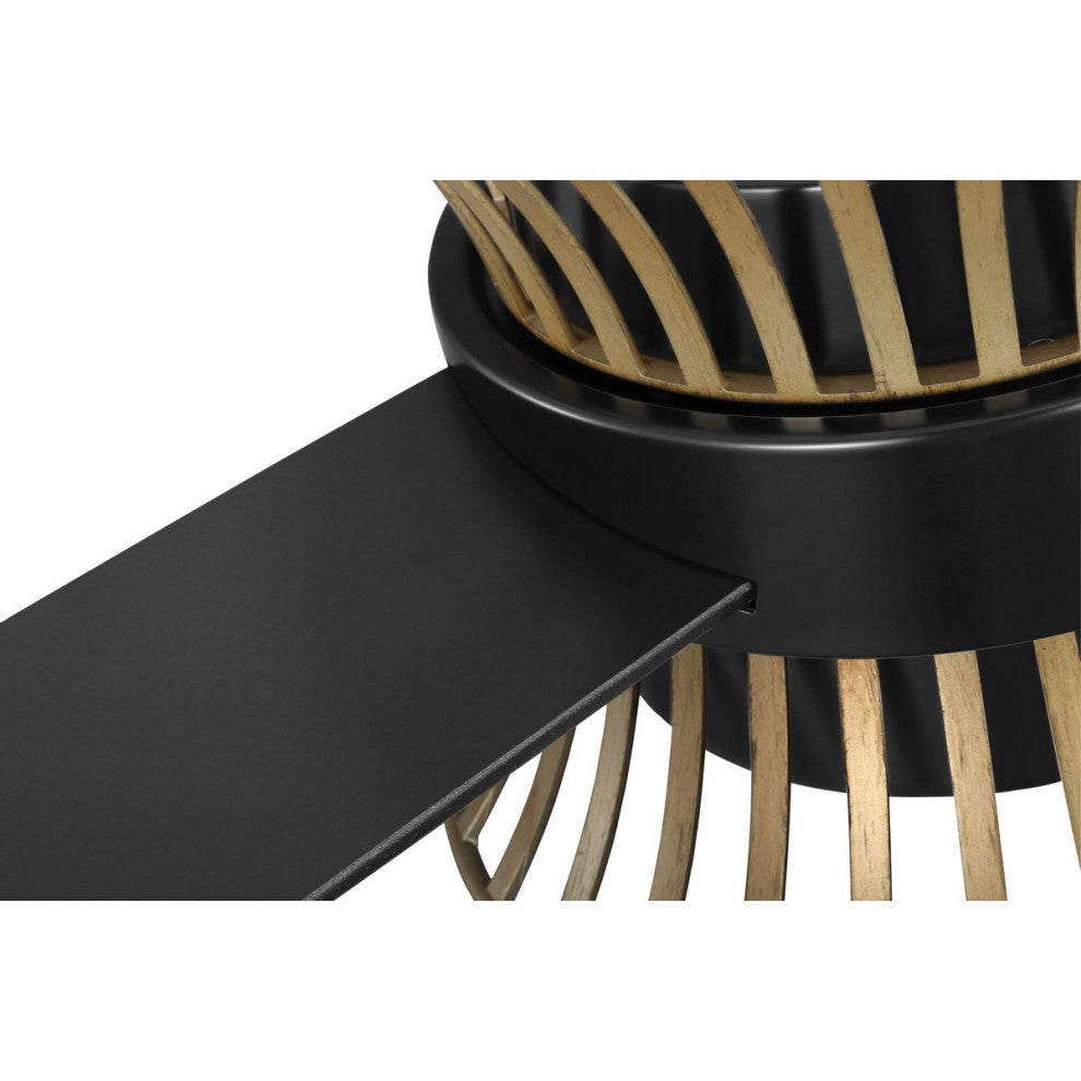 Bisbee Collection 55" 3-Blade Global Ceiling Fan, Matte Black