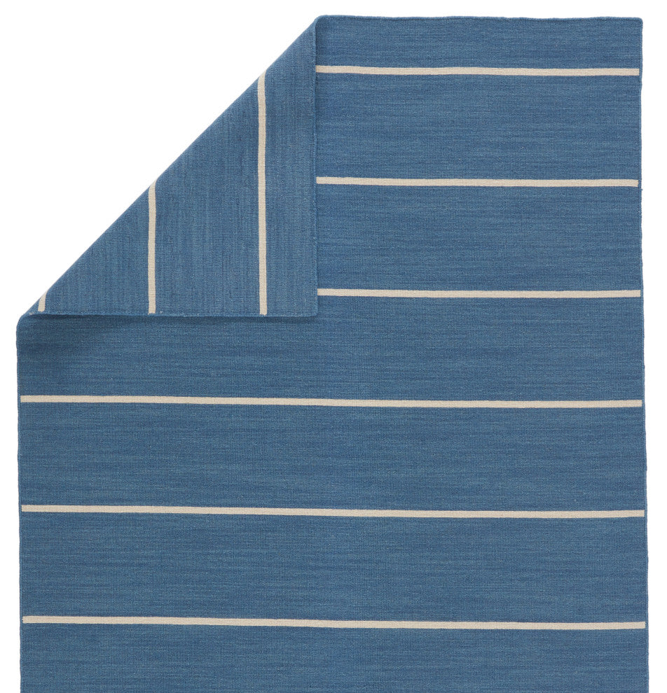Jaipur Living Cape Cod Handmade Stripe Blue/Cream Area Rug, 8'10"x11'9"