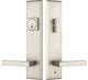 Times Square Entry Door Lock Handleset With Delta lever, Brushed Nickel