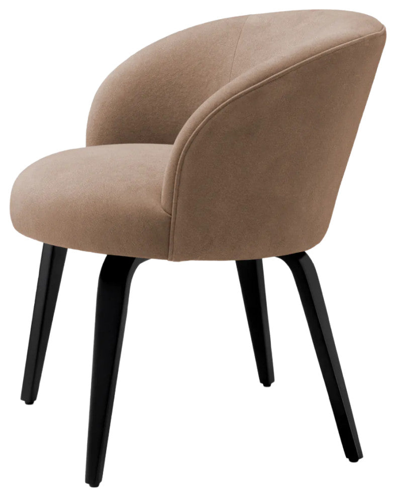 Beige Curved Back Dining Chair, Eichholtz Vichy