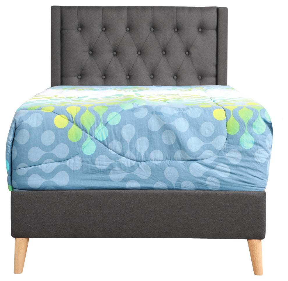 Bergen Twin Bed, Gray