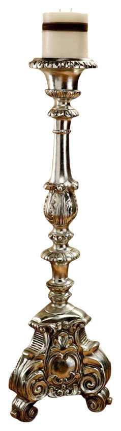 Grande Scroll Footed Candlesticks, Set of 2