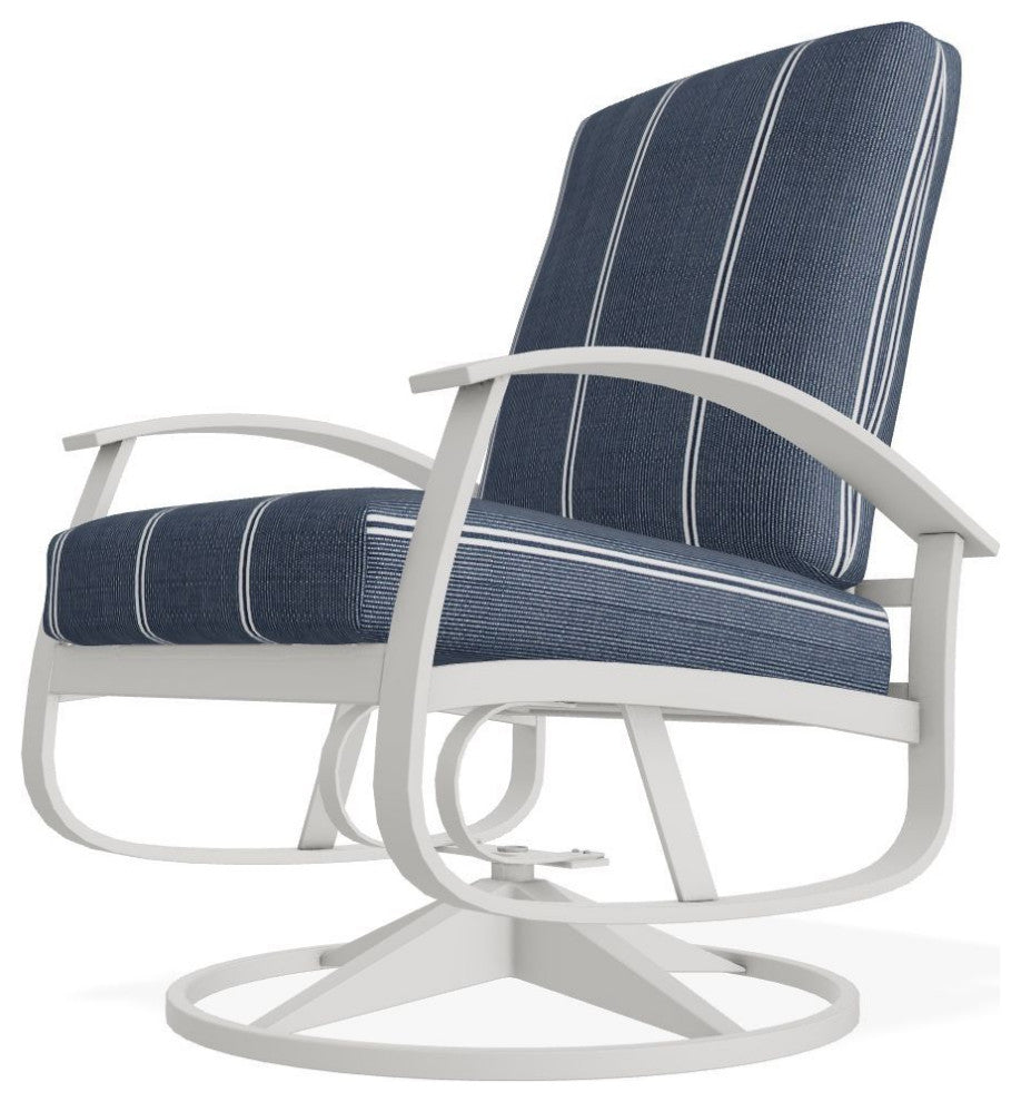 Belle Isle Cushion Outdoor Swivel Rocker, Equal Ink/Snow