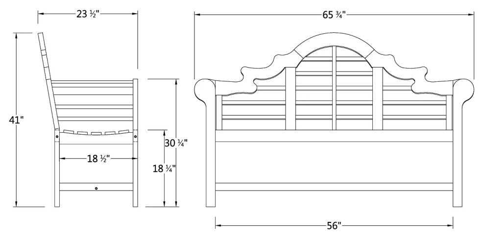 Lutyens Teak Wood 5 Feet Outdoor Bench