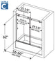 LessCare ULTRA-C Clear Glass Bath-Tub Door Brushed Nickel Finish, 56-60"x62"