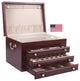 Majestic Jewel Chest, Solid American Cherry Hardwood, Rich Mahogany