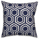 Navy and White Honeycomb 16x16 Throw Pillow Cover