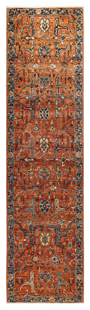 Serapi One-of-a-Kind Hand-Knotted Area Rug Red, 2'7" x 10'0"