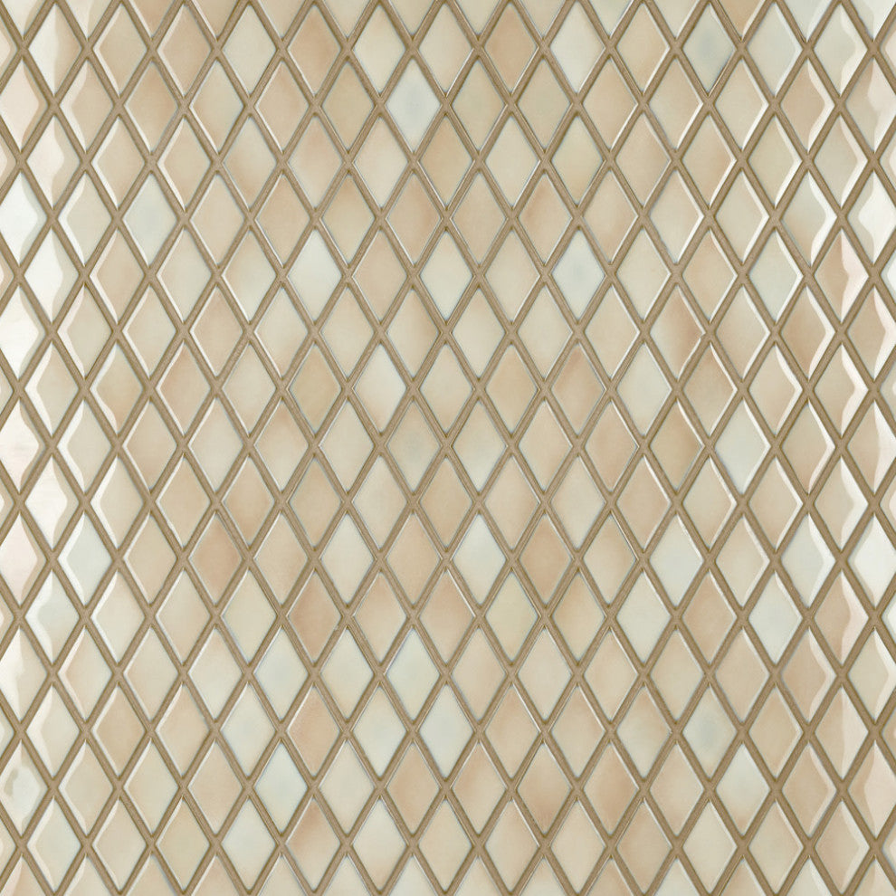 Hudson Kite Porcelain Mosaic Floor and Wall Tile, Truffle