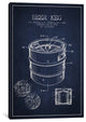 "Keg Navy Blue Patent Blueprint" by Aged Pixel, 26x18x1.5