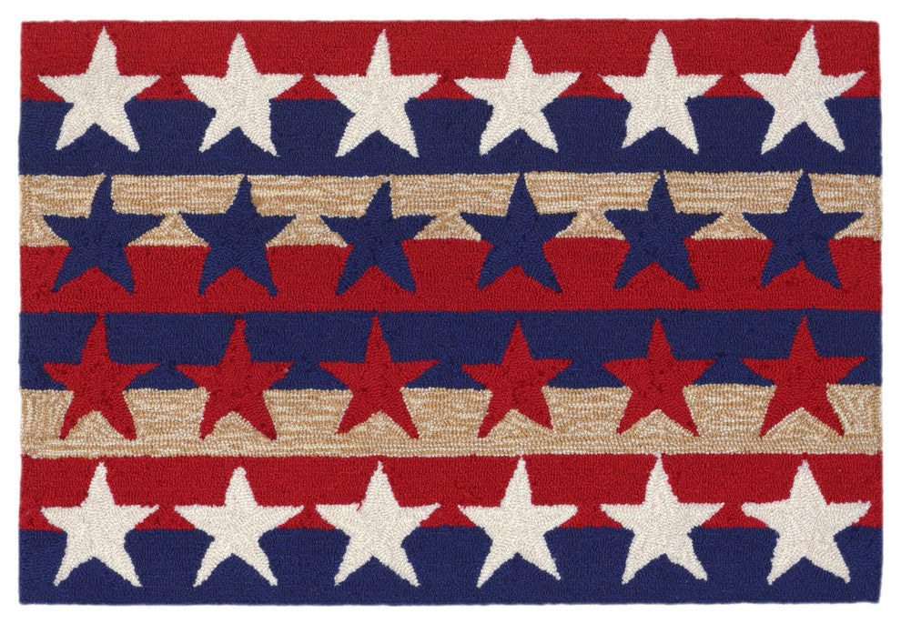 Frontporch Stars & Stripes Indoor/Outdoor Rug Americana 2'6x4'