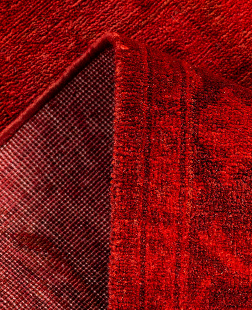 Overdyed One-of-a-Kind Hand-Knotted Area Rug Red, 2' 7" x 12' 10"