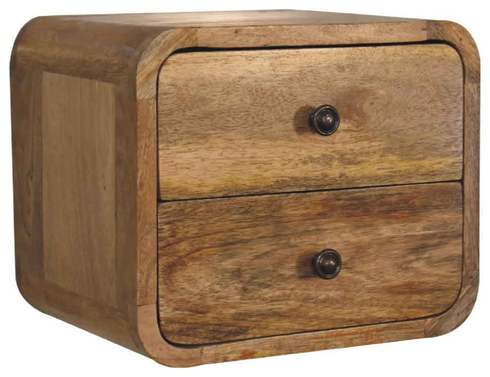 Mini Curve Oak-ish Floating Nightsand