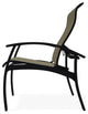 Belle Isle Sling Adjustable Outdoor Dining Chair, Elevation Stone/Black