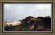John Frederick Kensett Clearing off Framed Premium Canvas Print, 18"x27"