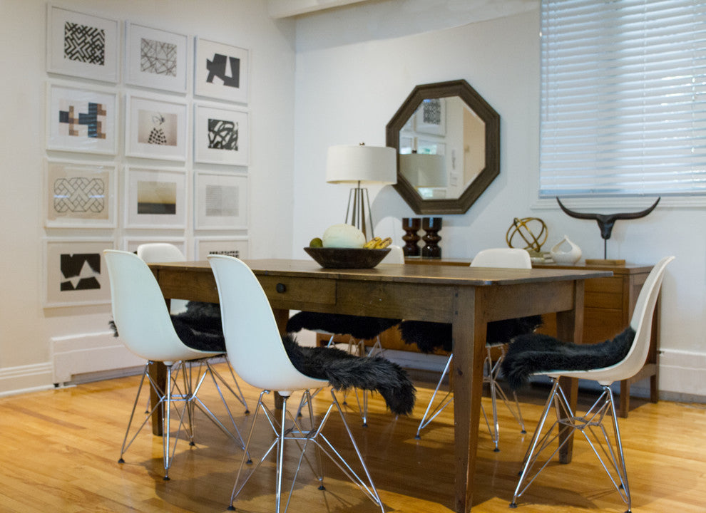 100% New Zealand Sheepskin Chair Seat Cover, 17"x17", Black