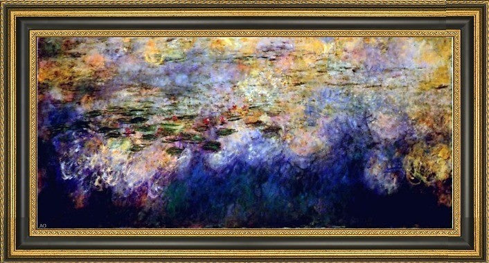 Claude Oscar Monet Reflections of Clouds on the WaterLily Pond Print, 15"x30"