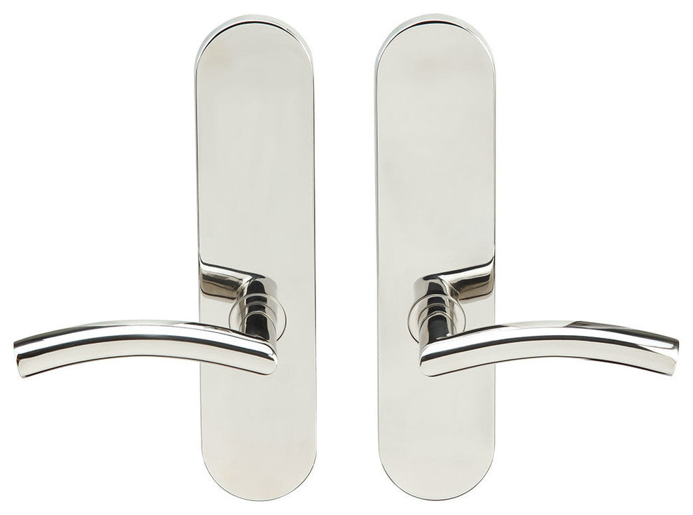 Brussels Lever, Tubular Full Dummy Pair, Left Hand, Polished Stainless Steel