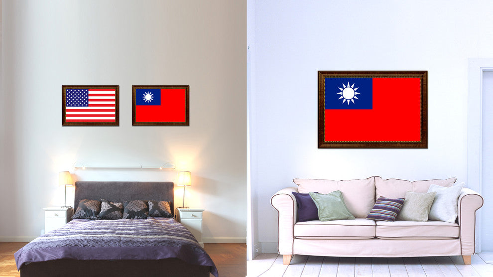 Taiwan Country Flag Canvas Print, 21"x30"