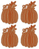 Pumpkin Vine 6x7 Doily (Set of 4), Orange