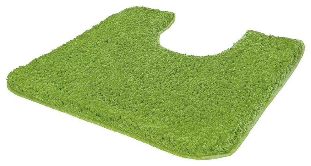 Kiwi Green Non Slip Machine Washable Pedestal Bathroom Rug, Trend