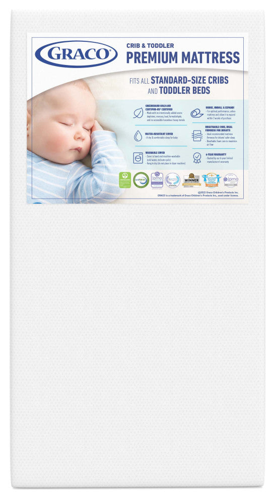 Graco Premium Crib Mattress & Protector Value Bundle, 1-Pack