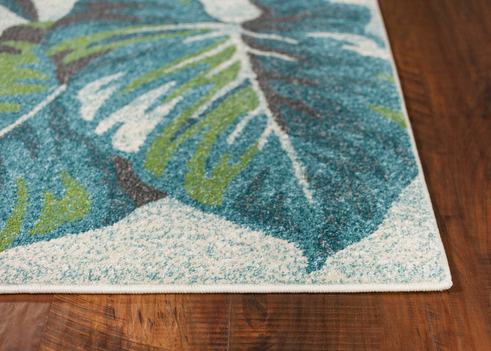 Stella Teal/Green Nassau Rug, 5'3"x7'7"