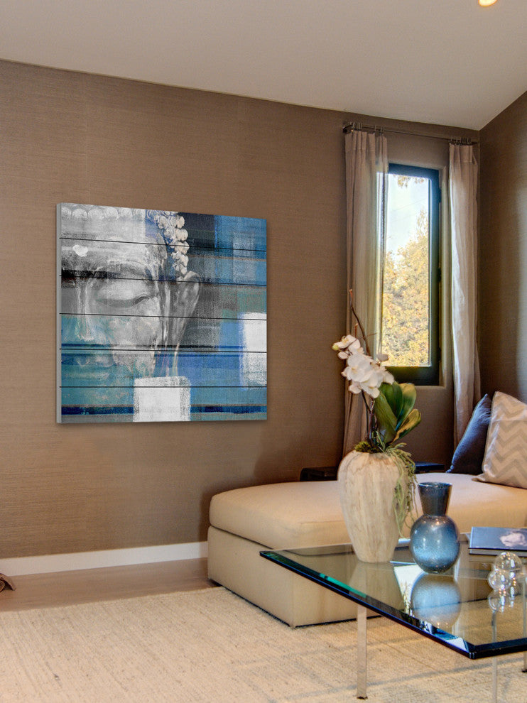 "Blue Buddha" Painting Print, 18x18