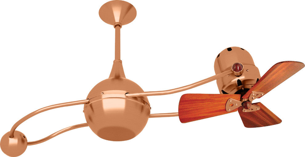 Brisa 2000, Rotational Ceiling Fan, Brushed Copper Finish, Mahogany Blades