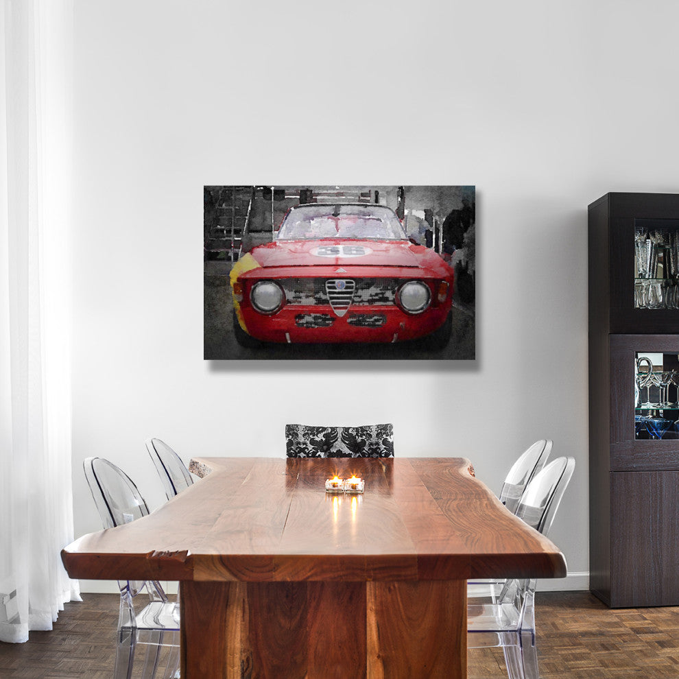 "1967 Alfa Romeo GTV Watercolor" Fine Art Print