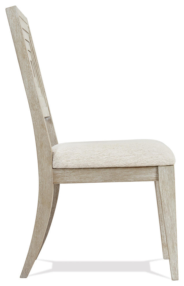 Riverside Furniture Cascade Upholstered Wood Back Side Chair, Set of 2