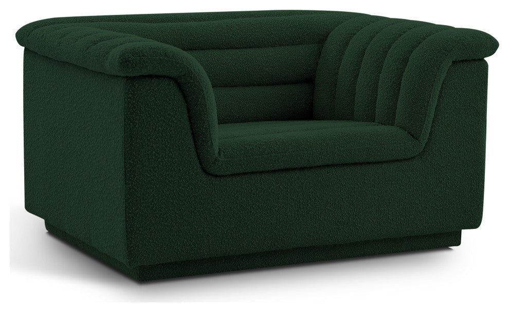 Cascade Upholstered Set, Green, Boucle Fabric, Chair