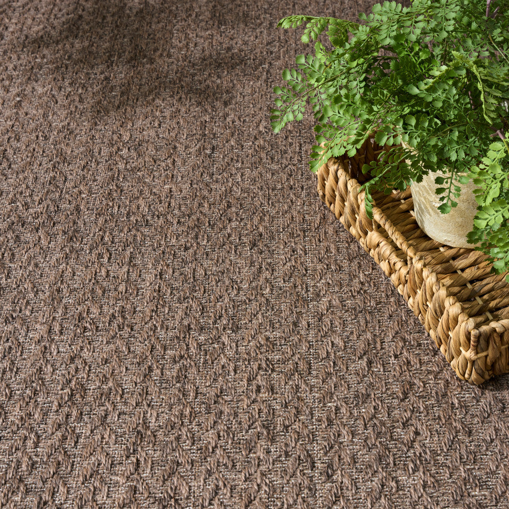 Nourison Tulum 6' x 9' Brown Outdoor Rug