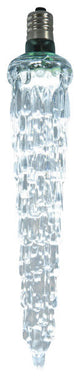 5" Commercial Cool White Dripping Falling LED Icicle Christmas Light Bulb