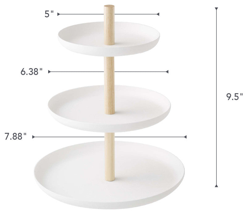 Tosca 3-Tier Dessert Stand, White