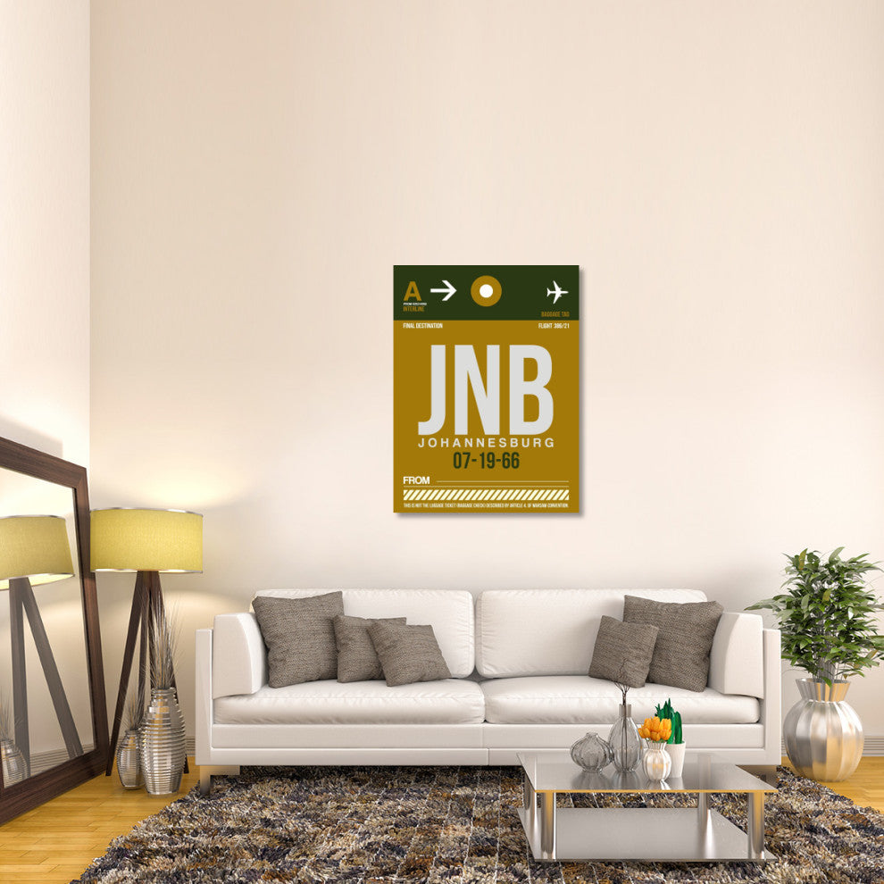 "JNB Johannesburg Luggage Tag 1" Fine Art Print