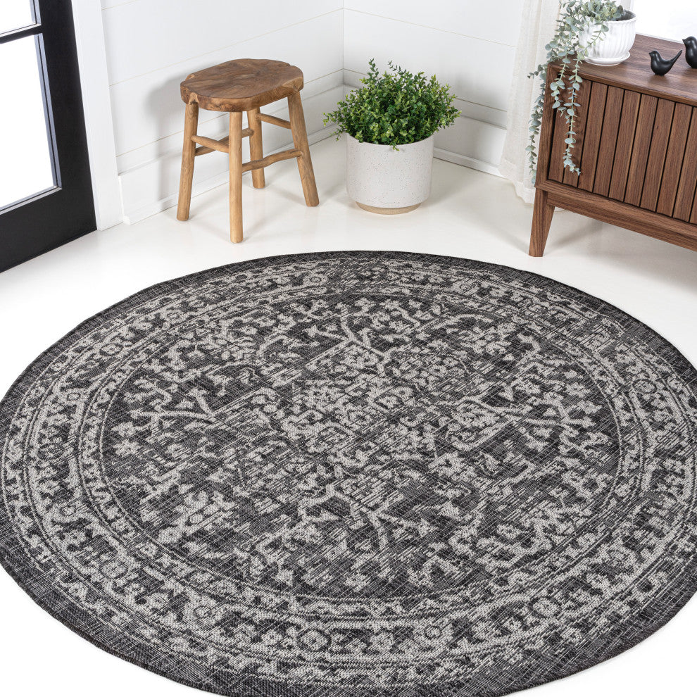 Malta Bohemian Medallion Textured Weave Indoor/Outdoor Area Rug